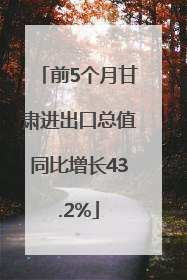 前5个月甘肃进出口总值同比增长43.2%