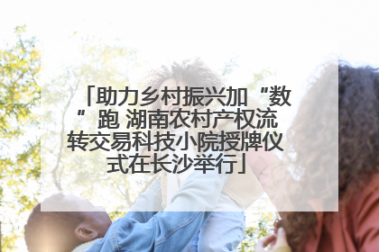 助力乡村振兴加“数”跑 湖南农村产权流转交易科技小院授牌仪式在长沙举行