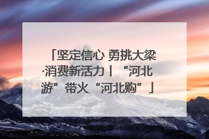 坚定信心 勇挑大梁·消费新活力丨“河北游”带火“河北购”