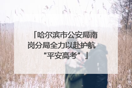 哈尔滨市公安局南岗分局全力以赴护航“平安高考”