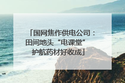 国网焦作供电公司：田间地头“电课堂” 护航药材好收成