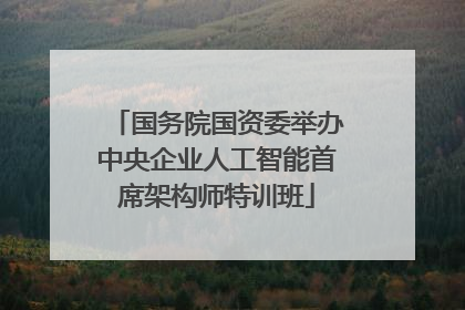 国务院国资委举办中央企业人工智能首席架构师特训班