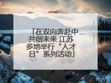 在双向奔赴中共创未来 江苏多地举行“人才日”系列活动
