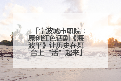 宁波城市职院：原创红色话剧《海波平》让历史在舞台上“活”起来