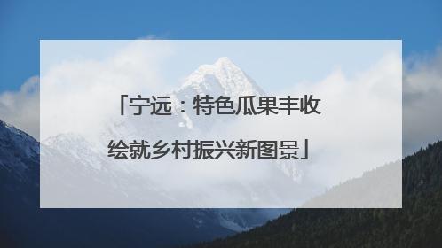 宁远：特色瓜果丰收绘就乡村振兴新图景