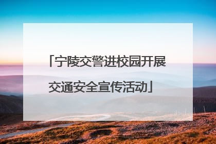 宁陵交警进校园开展交通安全宣传活动