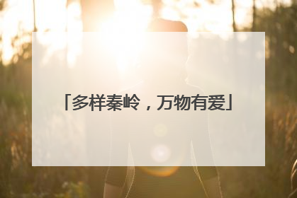 多样秦岭，万物有爱