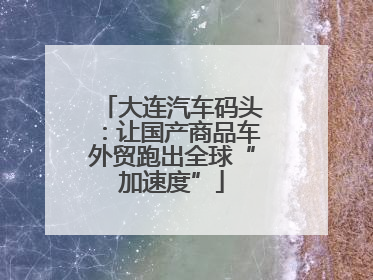 大连汽车码头：让国产商品车外贸跑出全球“加速度”