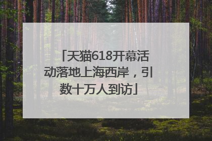 天猫618开幕活动落地上海西岸，引数十万人到访
