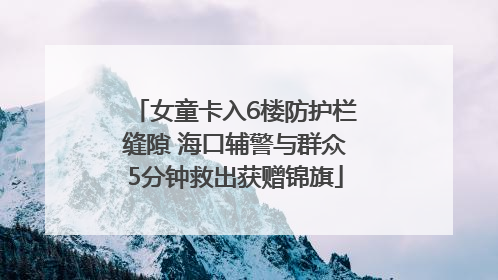 女童卡入6楼防护栏缝隙 海口辅警与群众5分钟救出获赠锦旗