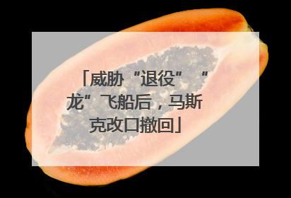 威胁“退役”“龙”飞船后，马斯克改口撤回