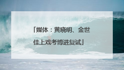 媒体：黄晓明、金世佳上戏考博进复试
