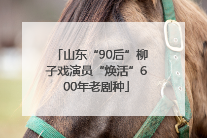 山东“90后”柳子戏演员“焕活”600年老剧种