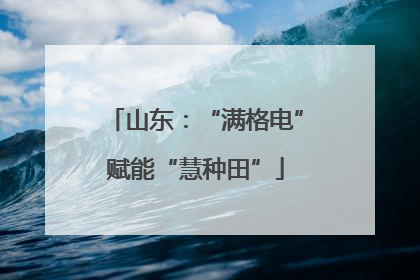 山东：“满格电”赋能“慧种田”