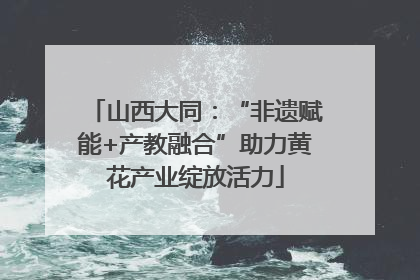 山西大同:“非遗赋能+产教融合”助力黄花产业绽放活力