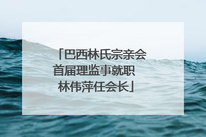 巴西林氏宗亲会首届理监事就职 林伟萍任会长