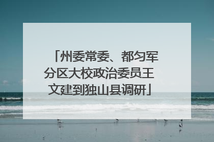 州委常委、都匀军分区大校政治委员王文建到独山县调研