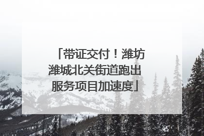 带证交付！潍坊潍城北关街道跑出服务项目加速度