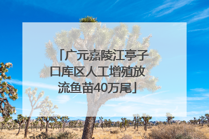 广元嘉陵江亭子口库区人工增殖放流鱼苗40万尾