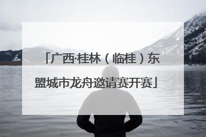 广西·桂林（临桂）东盟城市龙舟邀请赛开赛