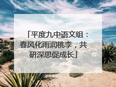 平度九中语文组：春风化雨润桃李，共研深思促成长