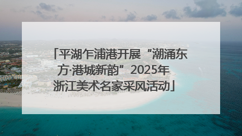 平湖乍浦港开展“潮涌东方·港城新韵”2025年浙江美术名家采风活动