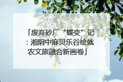 废弃砂厂“蝶变”记：湘阴中麻贝乐谷绘就农文旅融合新画卷