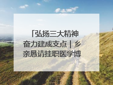 弘扬三大精神 奋力建成支点｜乡亲恳请挂职医学博士再留一年