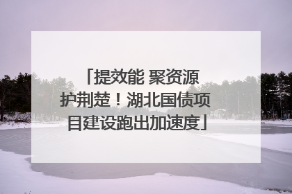 提效能 聚资源 护荆楚！湖北国债项目建设跑出加速度