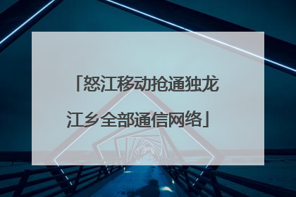 怒江移动抢通独龙江乡全部通信网络