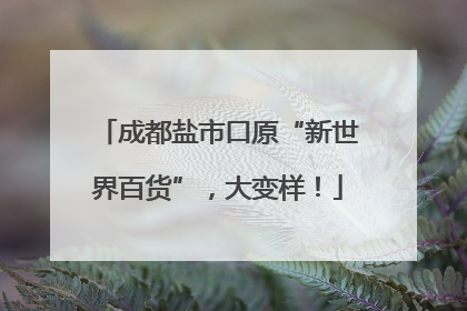 成都盐市口原“新世界百货”，大变样！