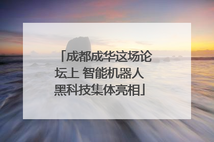 成都成华这场论坛上 智能机器人黑科技集体亮相