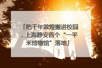 把千年敦煌搬进校园，上海静安首个“一平米博物馆”落地