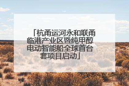 杭甬运河永和联甬临港产业区暨纯甲醇电动智能船全球首台套项目启动