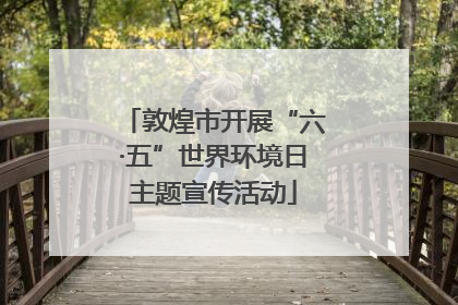敦煌市开展“六·五”世界环境日主题宣传活动