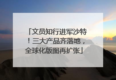 文员知行进军沙特！三大产品齐落地，全球化版图再扩张