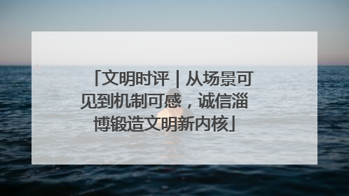 文明时评｜从场景可见到机制可感，诚信淄博锻造文明新内核