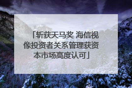 斩获天马奖 海信视像投资者关系管理获资本市场高度认可