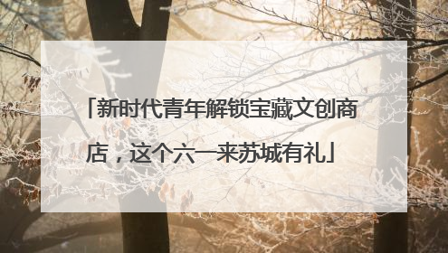 新时代青年解锁宝藏文创商店，这个六一来苏城有礼