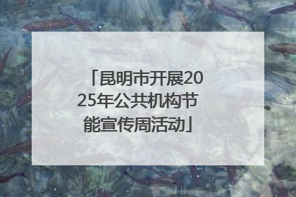 昆明市开展2025年公共机构节能宣传周活动