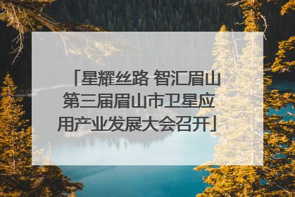 星耀丝路 智汇眉山 第三届眉山市卫星应用产业发展大会召开