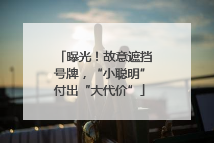 曝光！故意遮挡号牌，“小聪明”付出“大代价”