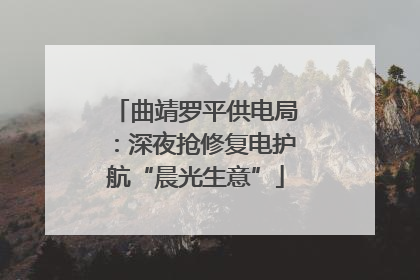 曲靖罗平供电局：深夜抢修复电护航“晨光生意”