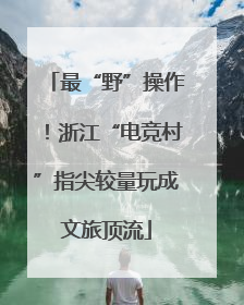 最“野”操作！浙江“电竞村”指尖较量玩成文旅顶流