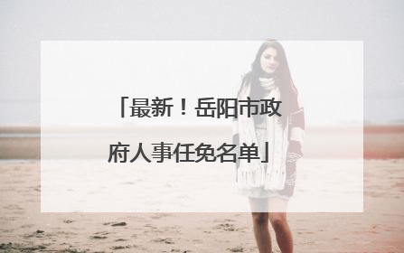最新！岳阳市政府人事任免名单