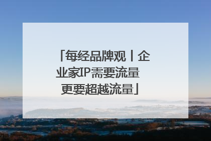 每经品牌观丨企业家IP需要流量 更要超越流量