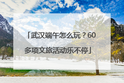 武汉端午怎么玩？60多项文旅活动乐不停