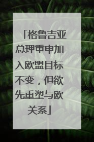 格鲁吉亚总理重申加入欧盟目标不变，但欲先重塑与欧关系