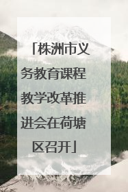 株洲市义务教育课程教学改革推进会在荷塘区召开