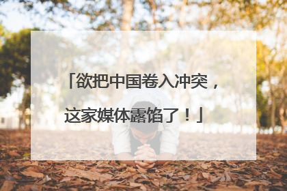欲把中国卷入冲突，这家媒体露馅了！